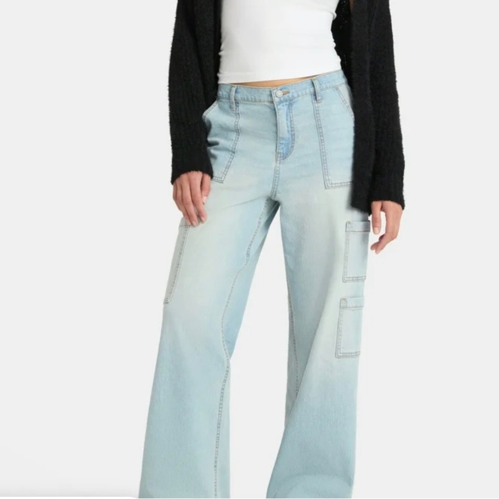 Light Blue Cargo Women's Jeans